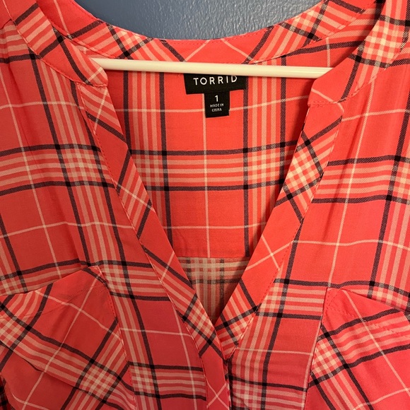 Torrid Pink Plaid Tunic Tank Top - plus Size 1X - Picture 3 of 4